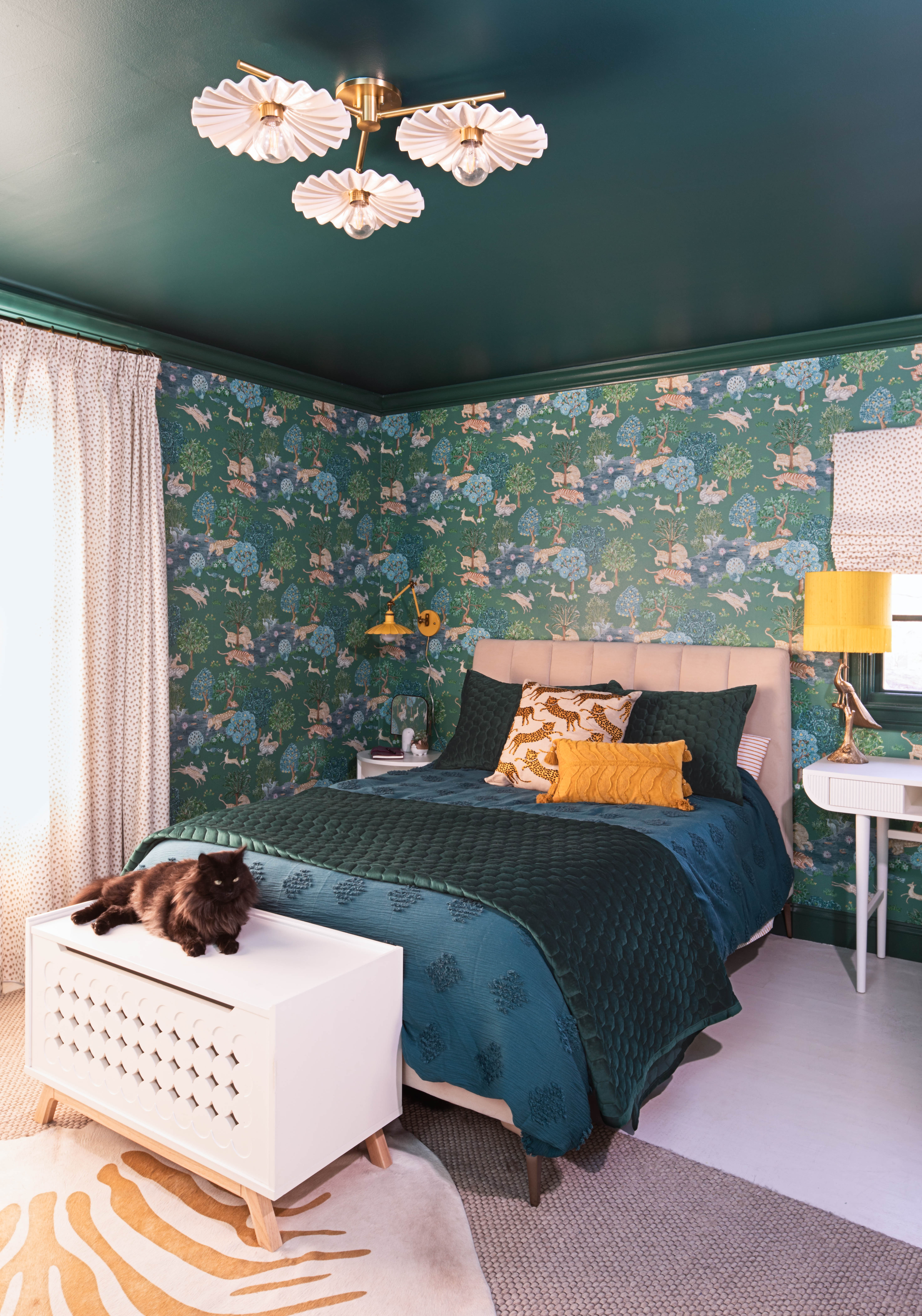 Girl’s Dark Green Bedroom – August Interiors